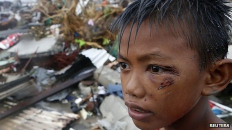 Many people in Tacloban have been made homeless (C) BBC via Reuters News Agency